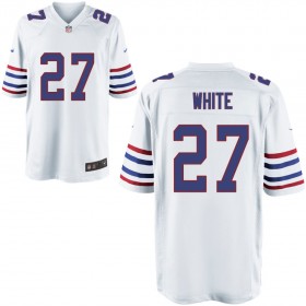 Mens Buffalo Bills Nike White Alternate Game Jersey WHITE#27