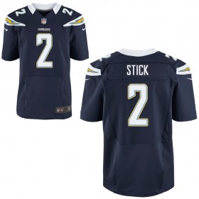 Men's Los Angeles Chargers Nike Navy Elite Jersey STICK#2