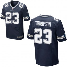 Mens Dallas Cowboys Nike Navy Blue Elite Jersey THOMPSON#23