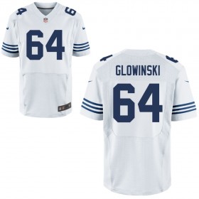 Mens Indianapolis Colts Nike White Alternate Elite Jersey GLOWINSKI#64