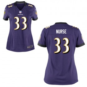 Women's Baltimore Ravens Nike Purple Game Jersey NURSE#33