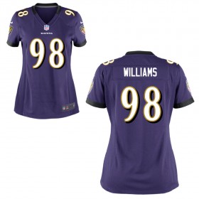 Women's Baltimore Ravens Nike Purple Game Jersey WILLIAMS#98