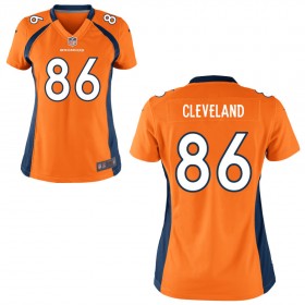 Women's Denver Broncos Nike Orange Game Jersey CLEVELAND#86