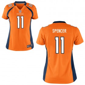 Women's Denver Broncos Nike Orange Game Jersey SPENCER#11
