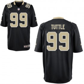 Youth New Orleans Saints Nike Black Game Jersey TUTTLE#99