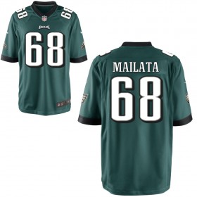 Youth Philadelphia Eagles Nike Midnight Green Game Jersey MAILATA#68