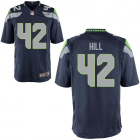 Youth Seattle Seahawks Nike College Navy Game Jersey HILL#42