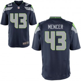 Youth Seattle Seahawks Nike College Navy Game Jersey MENCER#43