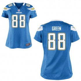 Women's Los Angeles Chargers Nike Light Blue Game Jersey GREEN#88