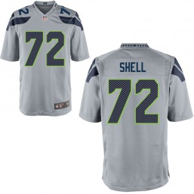 Seattle Seahawks Nike Alternate Game Jersey - Gray SHELL#72