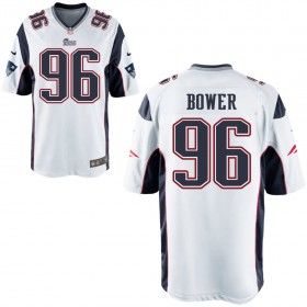 Nike Men's New England Patriots Game White Jersey BOWER#96