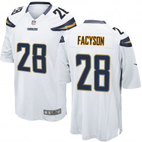 Nike Men's Los Angeles Chargers Game White Jersey FACYSON#28
