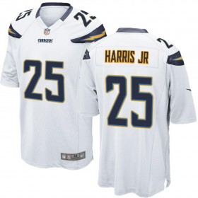 Nike Men's Los Angeles Chargers Game White Jersey HARRIS JR#25