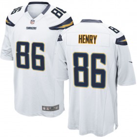 Nike Men's Los Angeles Chargers Game White Jersey HENRY#86
