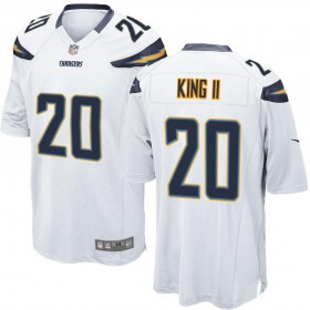Nike Men's Los Angeles Chargers Game White Jersey KING II#20