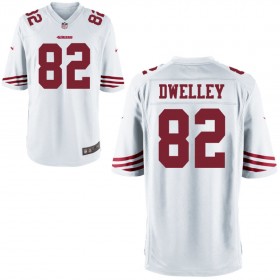 Nike Men's San Francisco 49ers Game White Jersey DWELLEY#82