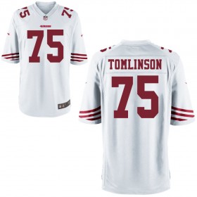 Nike Men's San Francisco 49ers Game White Jersey TOMLINSON#75