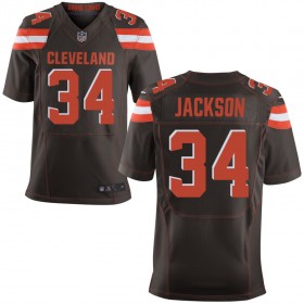 Men's Cleveland Browns Nike Brown Elite Jersey JACKSON#34