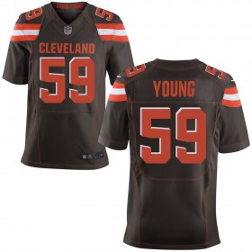 Men's Cleveland Browns Nike Brown Elite Jersey YOUNG#59
