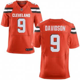 Men's Cleveland Browns Nike Orange Alternate Elite Jersey DAVIDSON#9