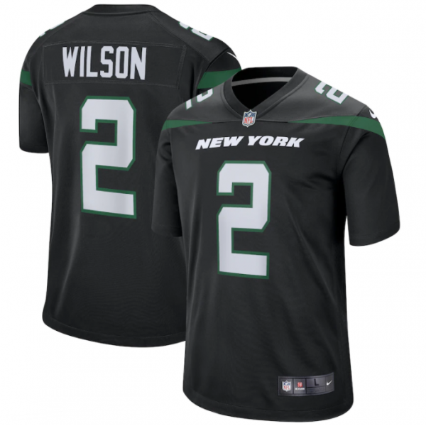 Men's New York Jets Zach Wilson Nike Black 2021 NFL Draft First Round Pick Game Jersey